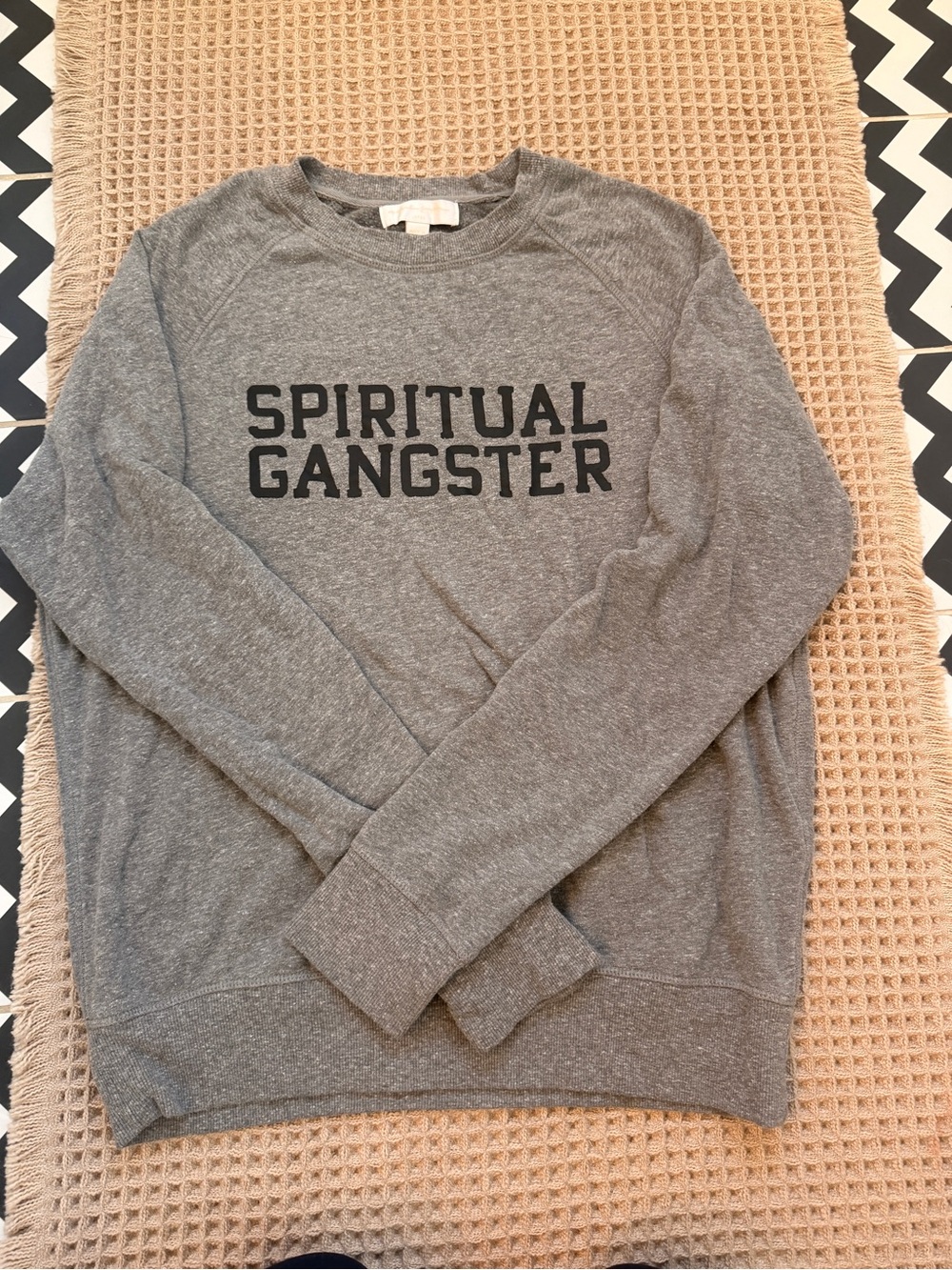 Spiritual Gangster women’s Gray Crewneck Sweatshirt